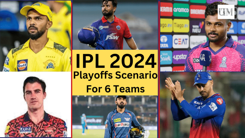 IPL 2024 Playoffs: Six Teams Will Be Battling for Three Remaining Spots